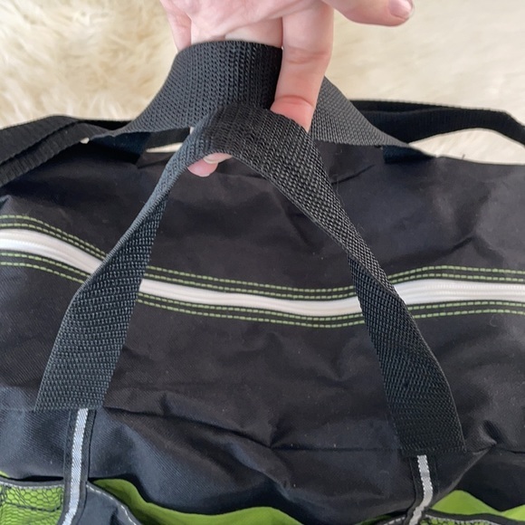 4 imprint gemline green black zip too large travel storage bag adjustable strap - Picture 5 of 16